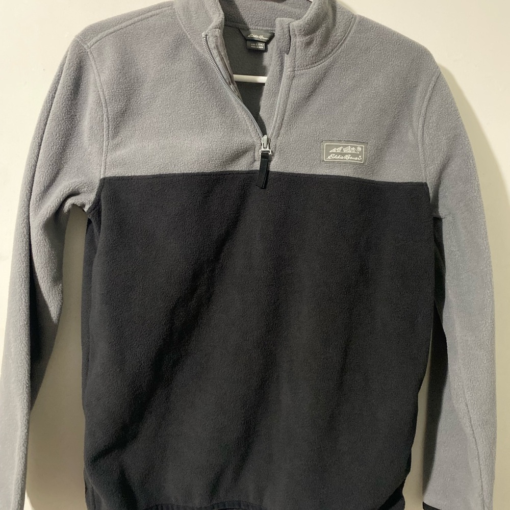 Eddie Bauer Two-Tone Zip-Up Sweater